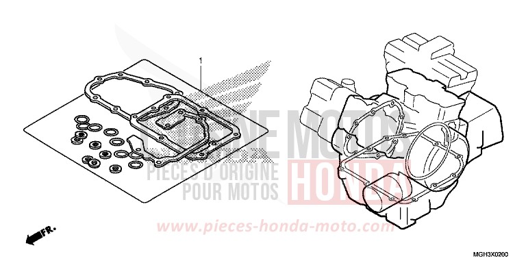 GASKET KIT B for VFR1200X Dual Clutch PEARL COSMIC BLACK (NHA64) from 2012